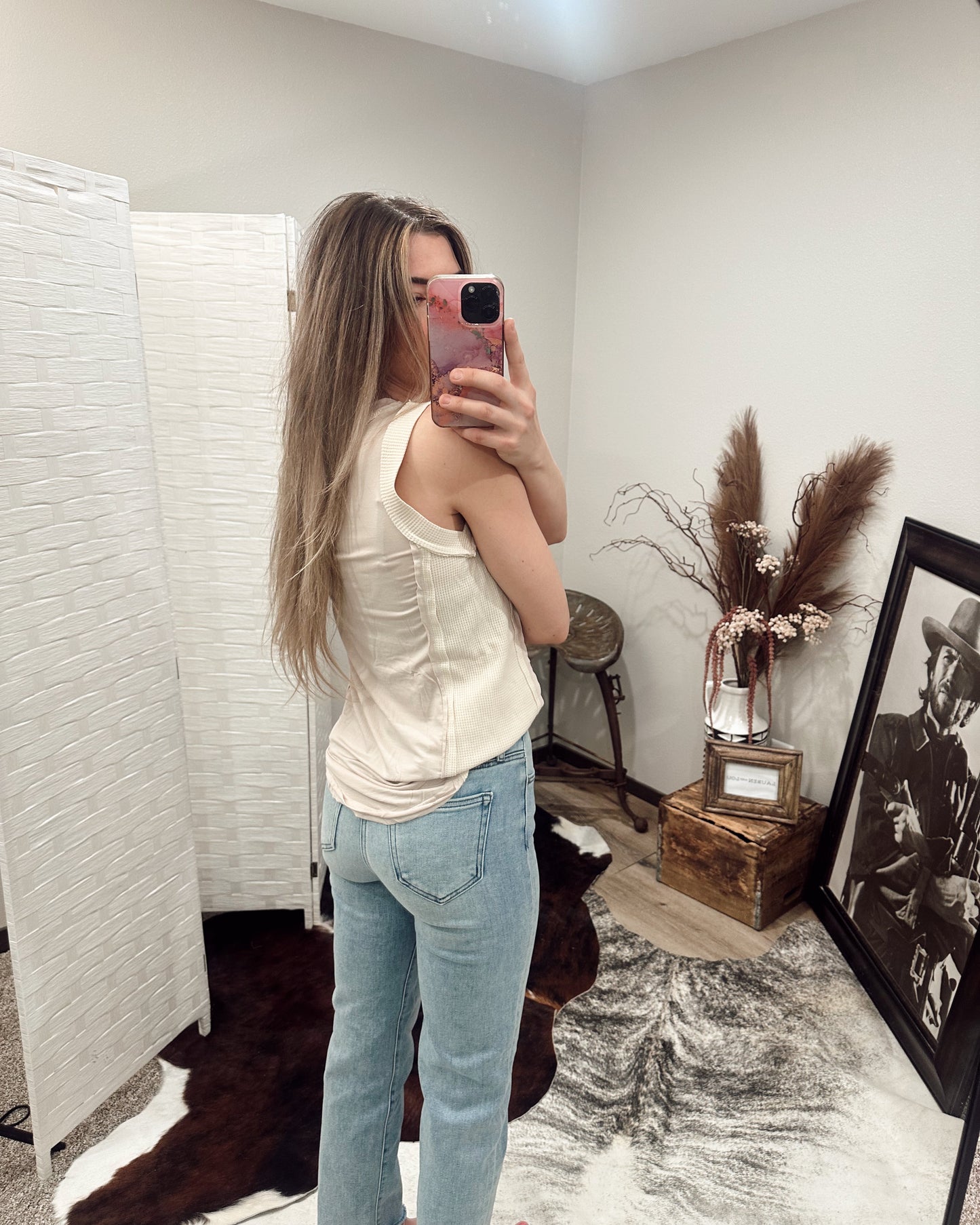 Contrast Thermal Tank in Oatmeal