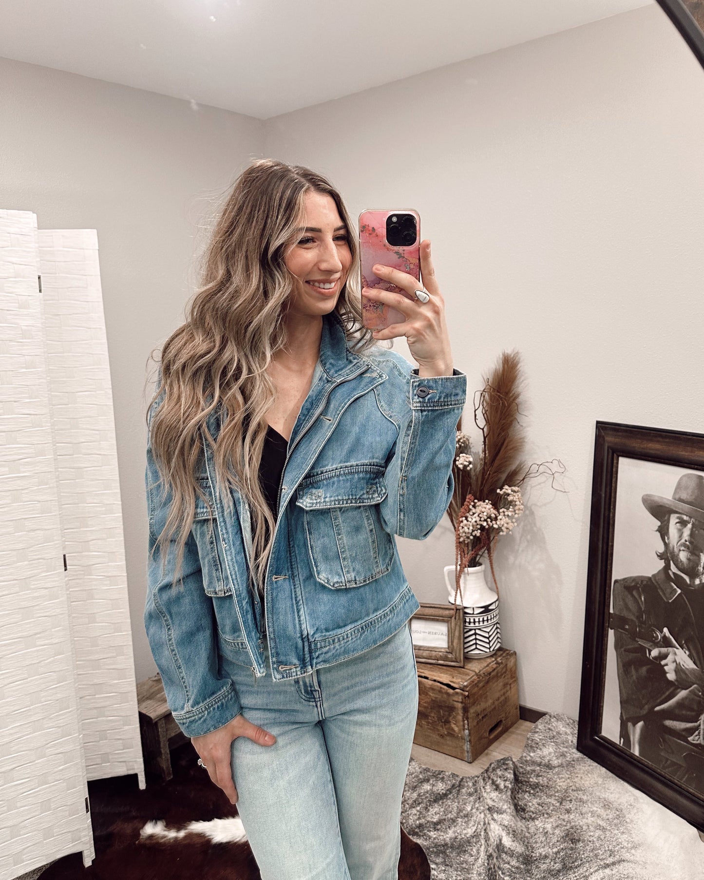 Desert Darling Detailed Denim Jacket