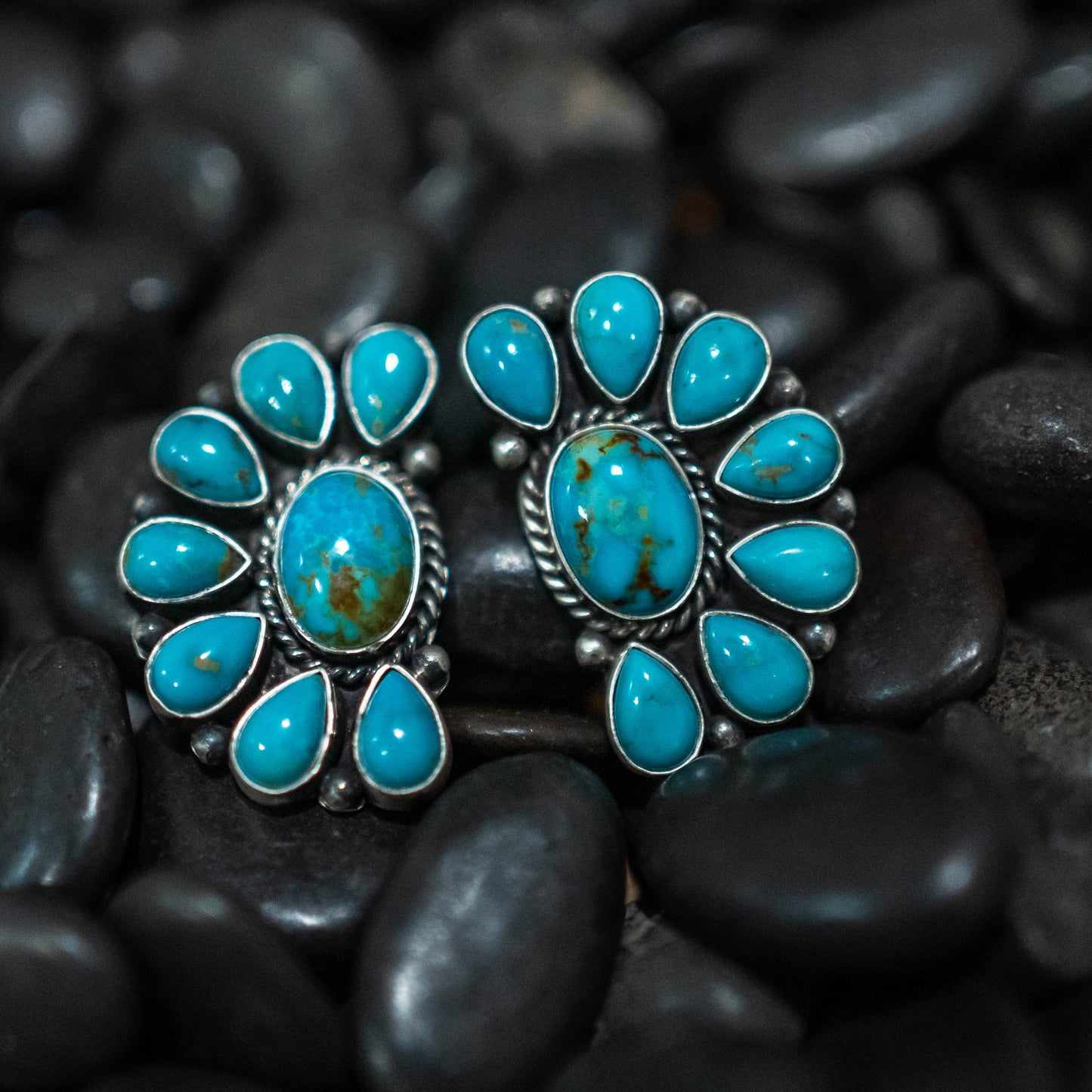 Cluster Turquoise Earrings