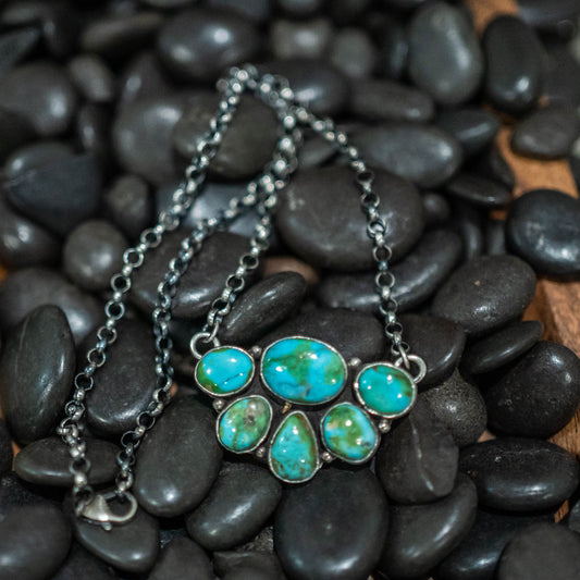 Sonoran Turquoise Cluster Neckalce