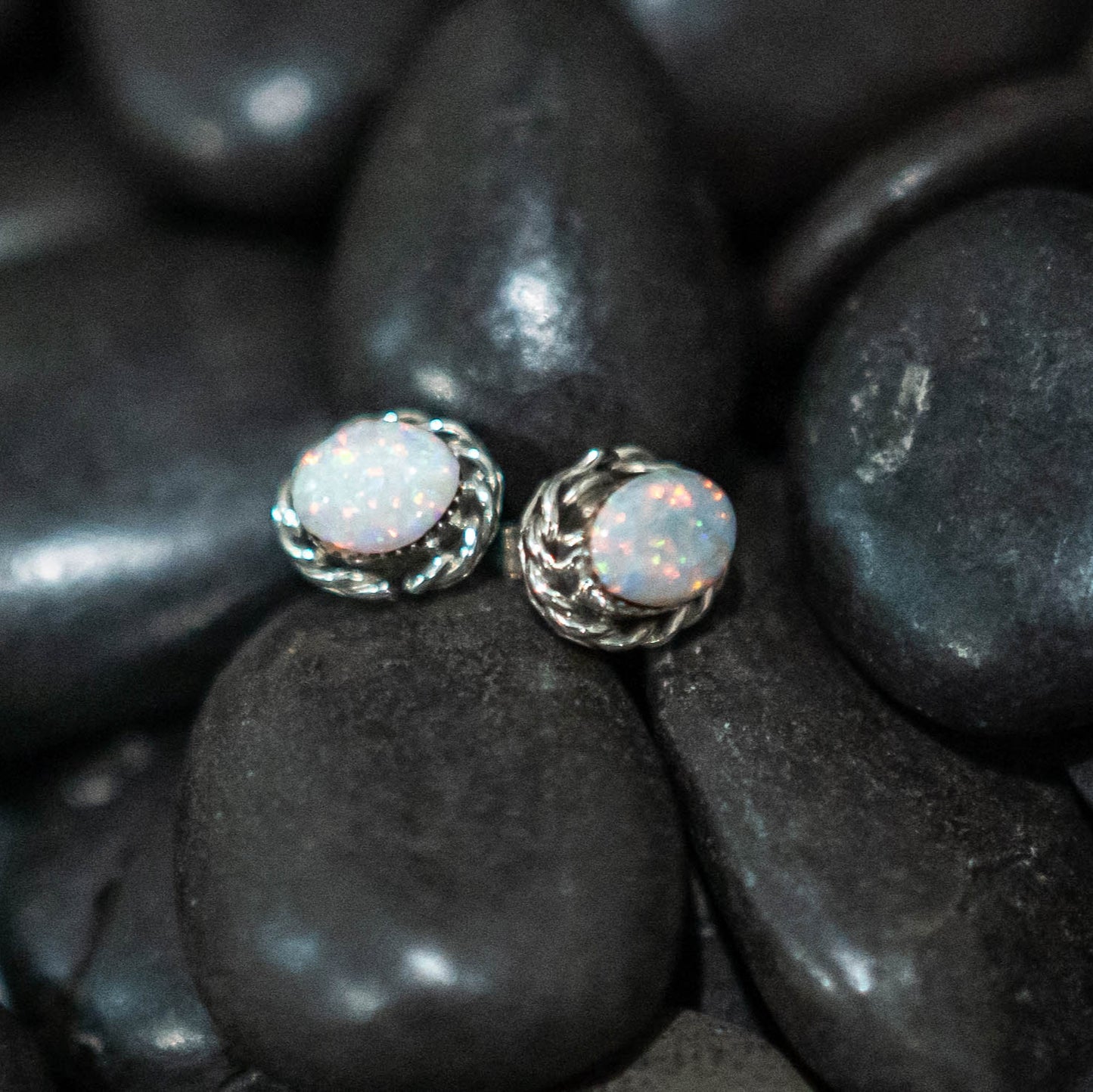 Mini Opal Stud Earrings