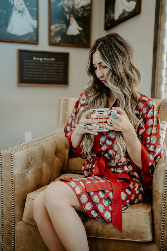 The Concho Kimono Robe in Red