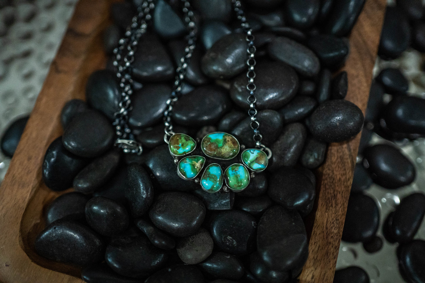 Sonoran Turquoise Cluster Neckalce