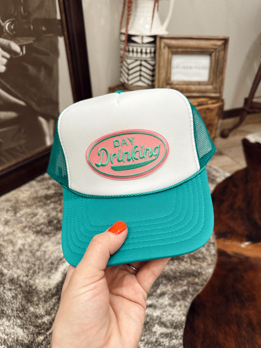 Day Drinking Trucker in Turquoise