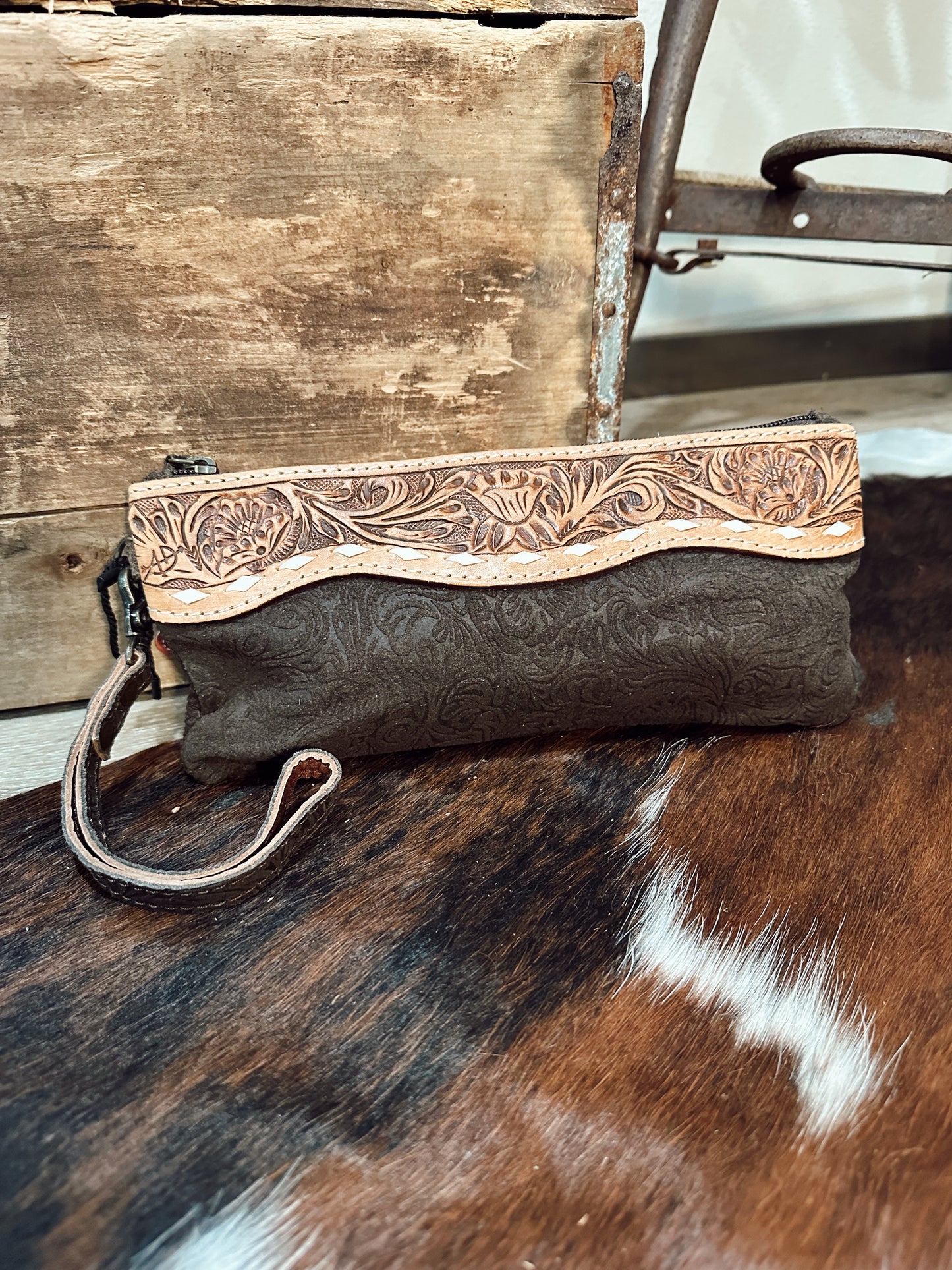 Tooled Wristlet