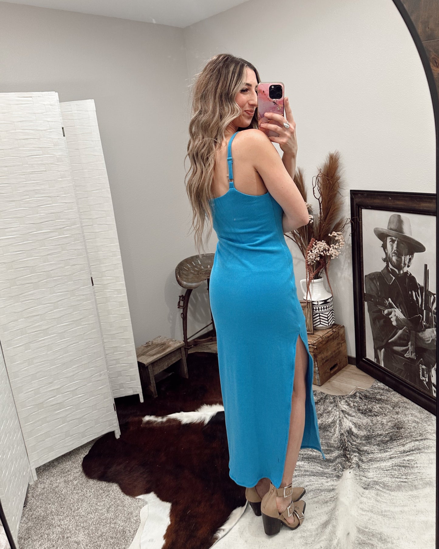 Small Town Night Ribbed Maxi