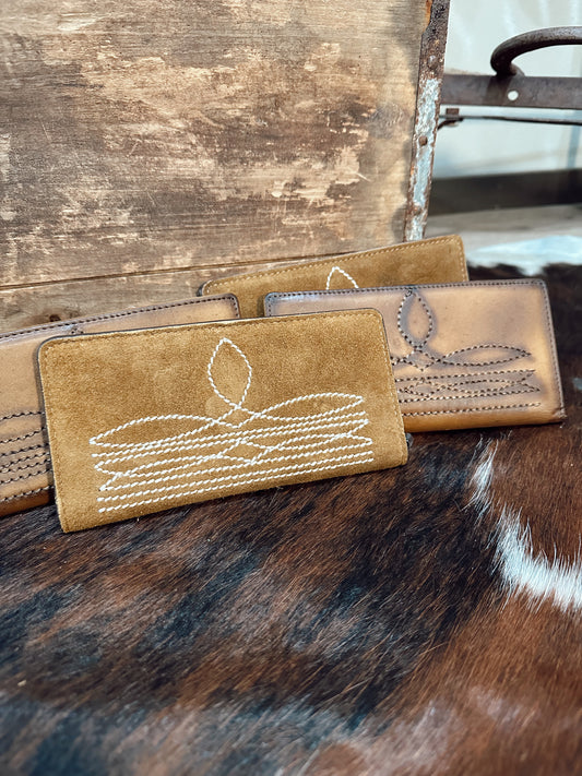 Boot Stitch Wallet in Cinnamon